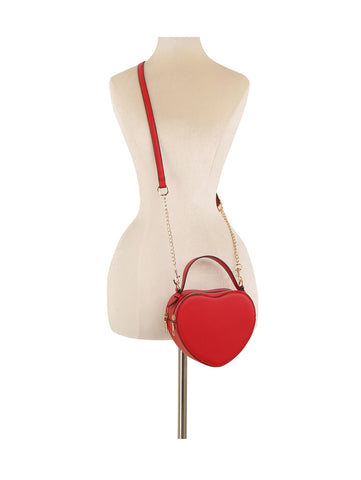 Heart-Shaped Mini Top Handle Crossbody Bag