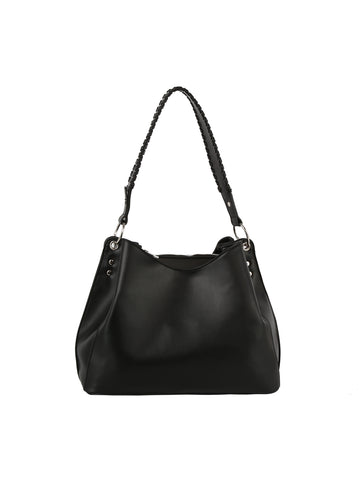 Whipstitch Accented Shoulder Bag