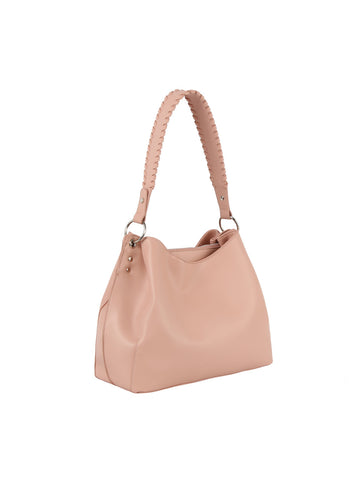 Whipstitch Accented Shoulder Bag