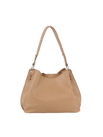 Whipstitch Accented Shoulder Bag