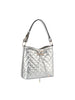 Patent Quilted Design Hobo Handbag