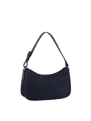 Nylon Quilted Design Hobo Bag