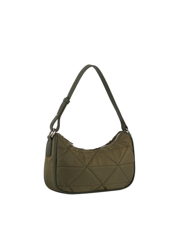 Nylon Quilted Design Hobo Bag