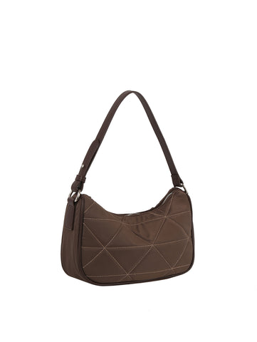 Nylon Quilted Design Hobo Bag