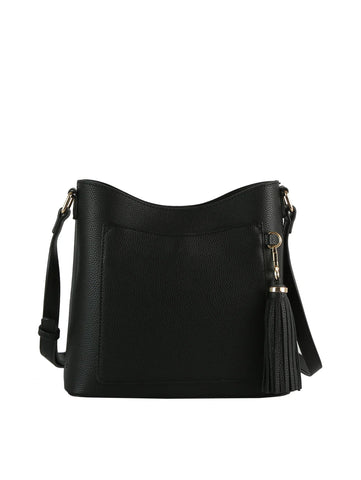 Tassel Accented Front Pocket Crossbody