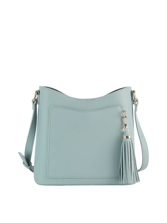 Tassel Accented Front Pocket Crossbody