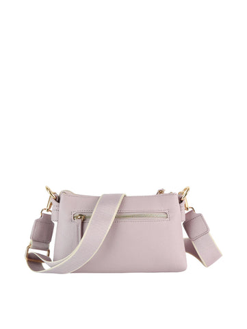 Dual Top Pebbled Crossbody Sling