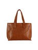 Embossed Whipstitched Accented Tote Handbag