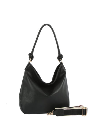 Knotted Handle Slouch Shoulder Bag