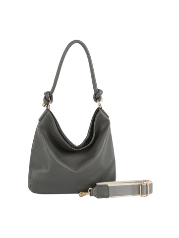 Knotted Handle Slouch Shoulder Bag