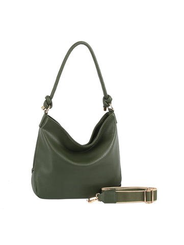 Knotted Handle Slouch Shoulder Bag
