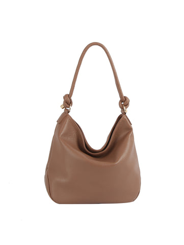 Knotted Handle Slouch Shoulder Bag