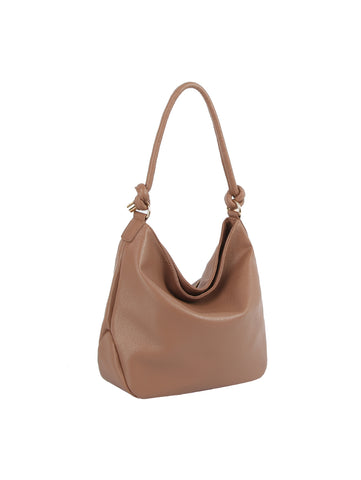Knotted Handle Slouch Shoulder Bag