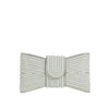 Beaded Bow Evening Clutch with Pearl and Rhinestone Detailing