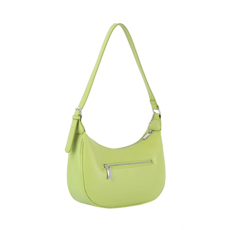 Chain Accented Hobo Handbag