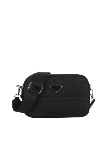 Quilted Design Nylon Crossbody Sling