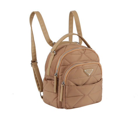 Quilted Design Nylon Fashion Backpack