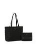 Quilted Design Tote  Handbag Two Piece Set