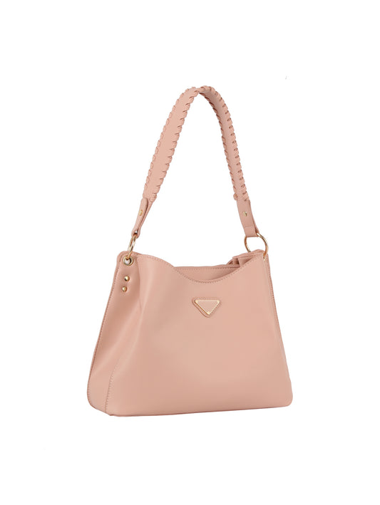 Whipstitch Accented Shoulder Bag