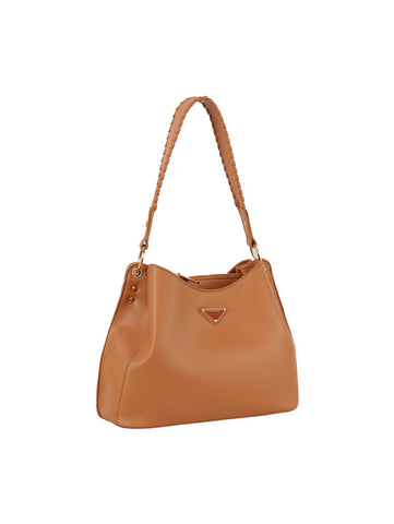 Whipstitch Accented Shoulder Bag