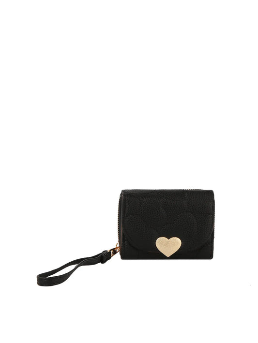 Quilted Heart Design Petite Wristlet Wallet