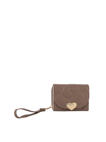 Quilted Heart Design Petite Wristlet Wallet