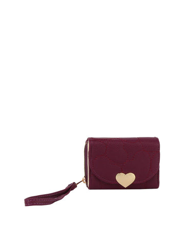 Quilted Heart Design Petite Wristlet Wallet