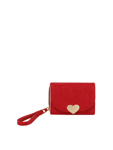 Quilted Heart Design Petite Wristlet Wallet