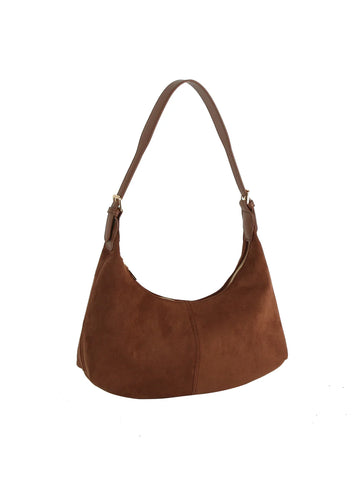 Sueded Classic Hobo  Handbag