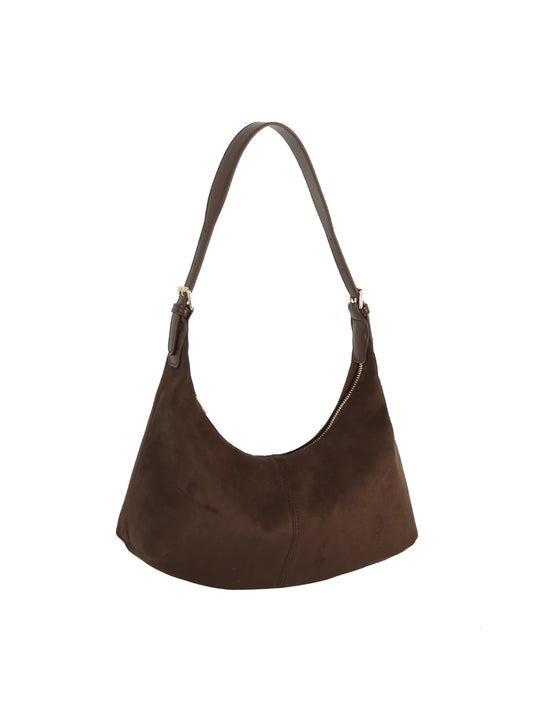 Sueded Classic Hobo  Handbag