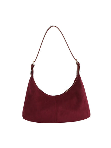 Sueded Classic Hobo  Handbag