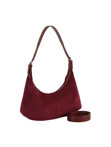 Sueded Classic Hobo  Handbag