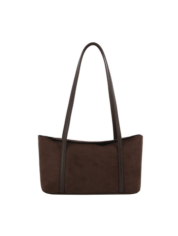 Suede Rectangle Shoulder Bag