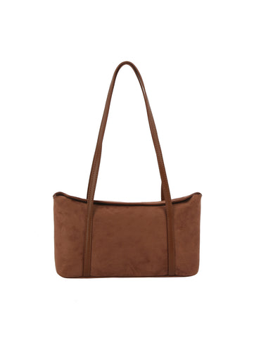 Suede Rectangle Shoulder Bag