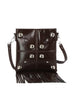 Studded Grid Panel Shoulder Bag