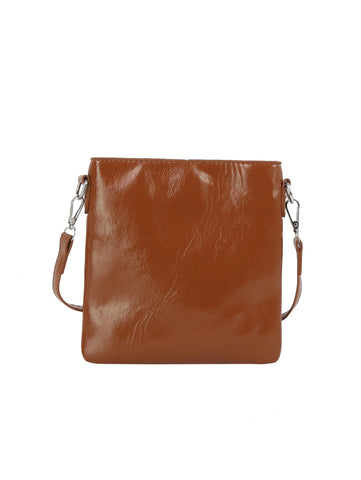 Studded Grid Panel Shoulder Bag