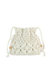 Crochet Drawstring Woven Crossbody Sling