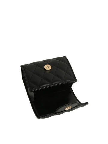 Petite Quilted Design Top Handle Tote Crossbody