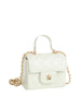 Petite Quilted Design Top Handle Tote Crossbody