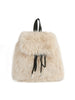 Faux Fur Drawstring Backpack