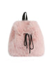 Faux Fur Drawstring Backpack