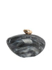 Marbled Stone Acrylic Evening Clutch with Gold Metal Handle
