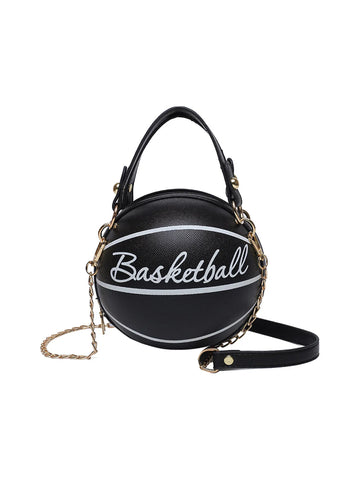 Basketball Design Round Crossbody Bag