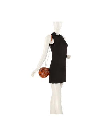 Basketball Design Round Crossbody Bag