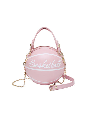 Basketball Design Round Crossbody Bag