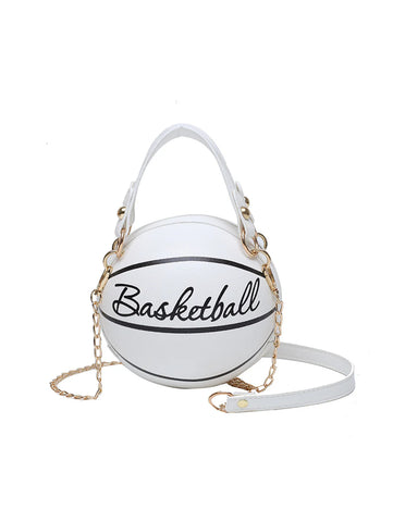 Basketball Design Round Crossbody Bag