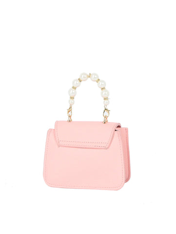 Pearl Handled Bow Design Mini Handbag