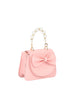 Pearl Handled Bow Design Mini Handbag