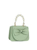 Pearl Handled Bow Design Mini Handbag