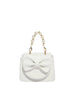 Pearl Handled Bow Design Mini Handbag
